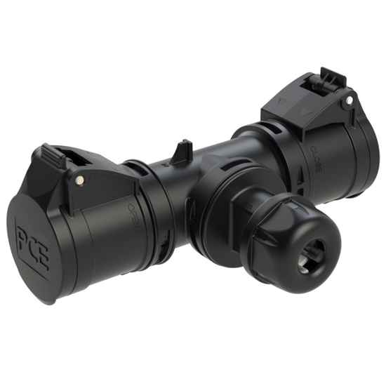 Picture of Adaptador bucin+2 x fêmea 16A 2P+T IP44