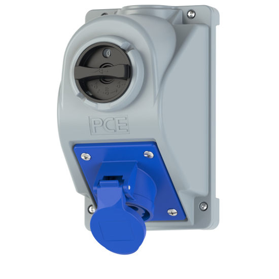 Picture of Tomada mural fêmea c/ interruptor 0-I IP44 32A 2P+T 230V