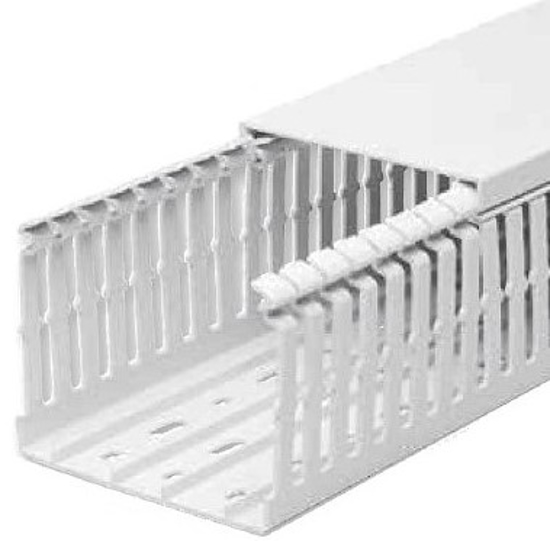 Picture of Calha rasgada PC-ABS (HF) H100xB80mm, 6,5/6mm RAL7035