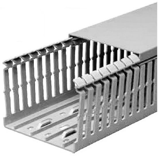 Picture of Calha rasgada PVC H40xB60mm, 6,5/6mm  RAL7030