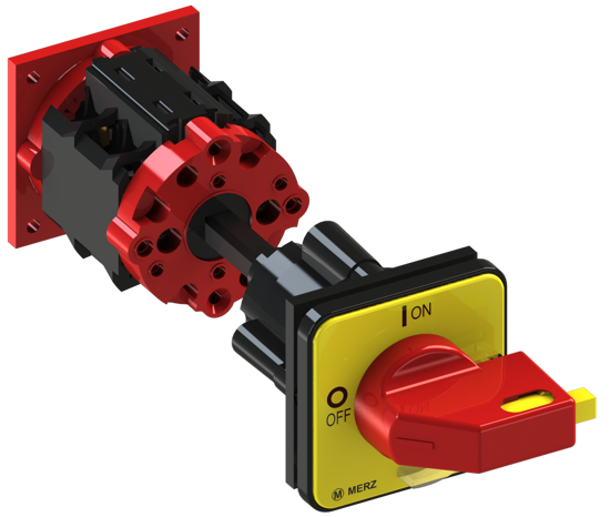 Picture of Interruptor A104 2P 20A fix. base 4f, espelho AM/VM (2x🔒)