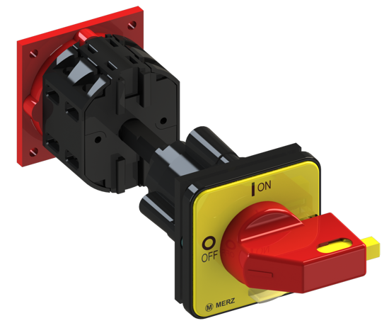 Picture of Interruptor A105 1P 25A fix. base 4f, espelho AM/VM (2x🔒)