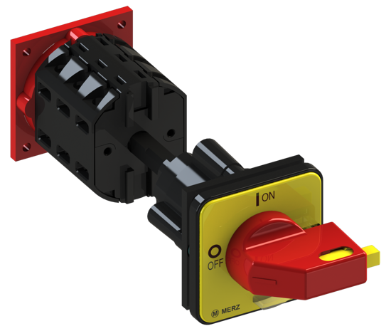 Picture of Interruptor A105 3P 25A fix. base 4f, espelho AM/VM (2x🔒)