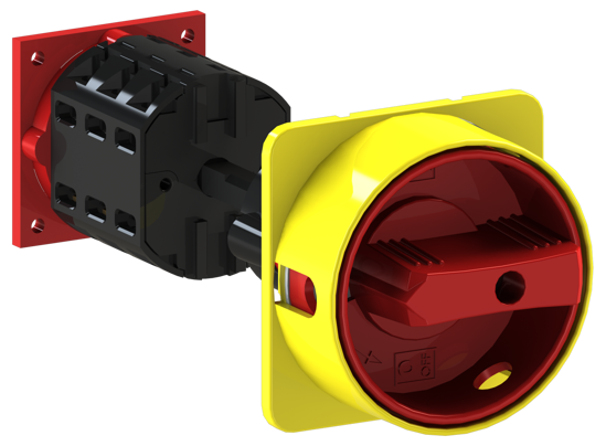 Picture of Interruptor A105 4P 25A fix. base 4f, espelho AM/VM (3x🔒)