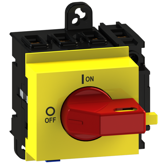 Picture of Interruptor ML1 4P 25A modular fix. base 2f/DIN, espelho AM/VM (2x🔒)
