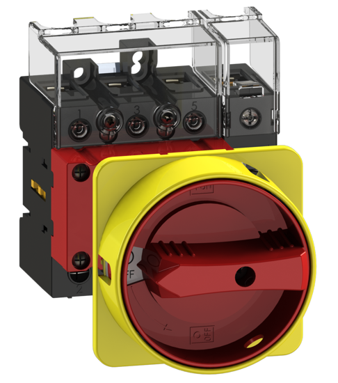 Picture of Interruptor ML3 4P 125A fix. base 2f/DIN, espelho AM/VM (3x🔒)