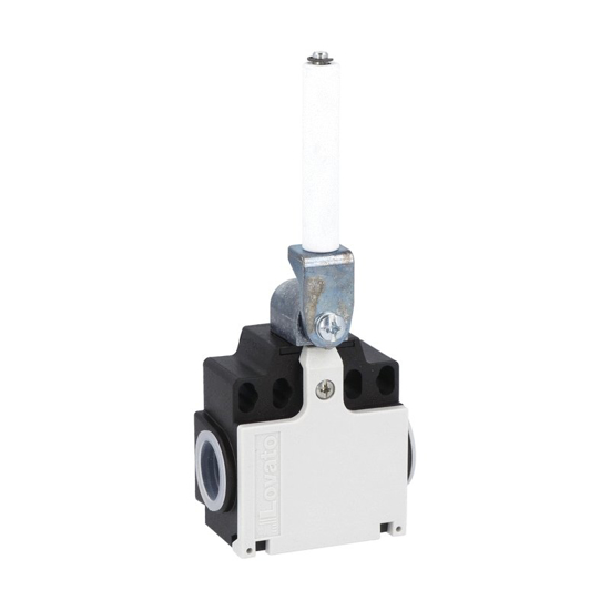 Picture of Fim-de-curso dupla entrada plástico+haste+rolo cerâmico ação lenta 1NA+1NF