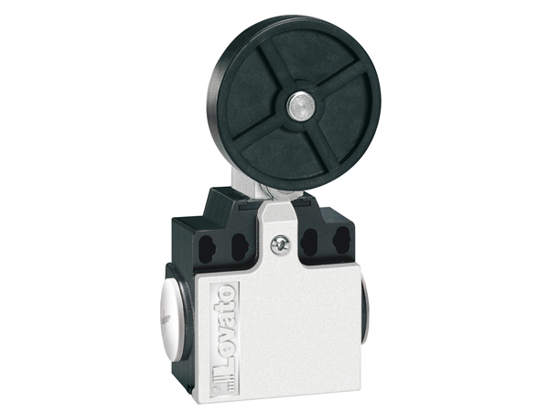 Picture of Fim-de-curso dupla entrada metálico+haste+rodízio borracha ação lenta 2NA