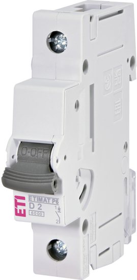 Picture of Disjuntor modular 6kA curva D 1P 2A 