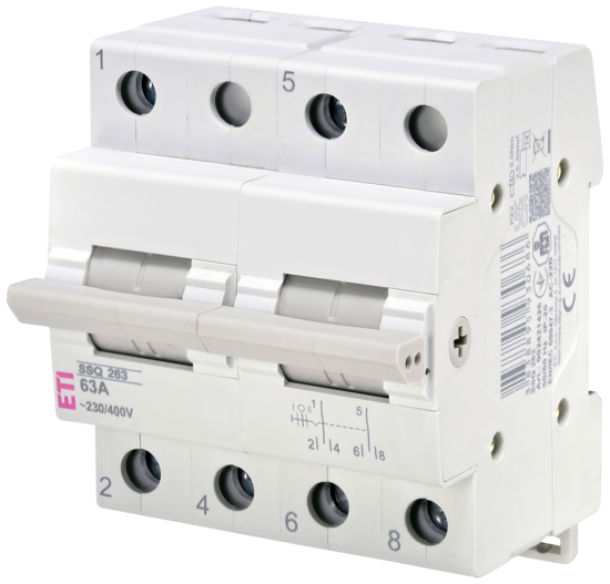 Picture of Inversor modular I-0-II 2p 63A 400V