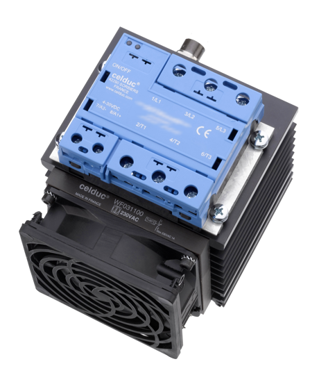 Picture of Relé estático trifásico 3x64A 24-520Vac 